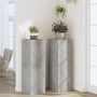 Soportes para plantas 2 uds madera gris hormigón 33x33x100 cm en Soportes para macetas | Comprar online en Foru.es