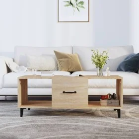 Oak Sonoma plywood coffee table 102x50x40 cm by vidaXL, Coffee table - Ref: Foro24-812702, Price: 64,40 €, Discount: %