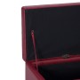 Banco con espacio de almacenaje 116 cm piel sintética rojo vino en Bancos para recibidores y almacenamiento | Comprar online en 