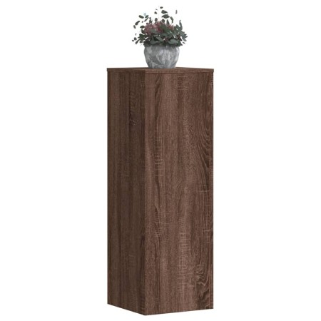 Soportes para plantas 2 uds madera marrón roble 33x33x100 cm en Soportes para macetas | Comprar online en Foru.es