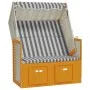 Strandkorb Baldachin Baldachin Kunststoff Rattan weiß grau Holz von vidaXL, Liegen - Ref: Foro24-318654, Preis: 206,32 €, Rab...