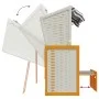 Silla playa Strandkorb dosel ratán sintético madera blanco gris de vidaXL, Tumbonas - Ref: Foro24-318654, Precio: 206,32 €, D...