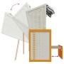 Silla playa Strandkorb dosel ratán sintético madera blanco gris de vidaXL, Tumbonas - Ref: Foro24-318654, Precio: 221,39 €, D...