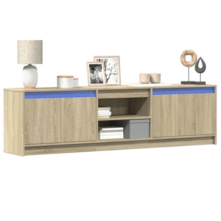 Mueble de TV LED madera de ingeniería roble Sonoma 180x34x50 cm en Muebles TV | Comprar online en Foru.es