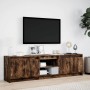 Mueble de TV LED madera ingeniería roble ahumado 180x34x50 cm en Muebles TV | Comprar online en Foru.es