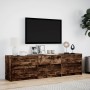 Mueble de TV LED madera ingeniería roble ahumado 180x34x50 cm en Muebles TV | Comprar online en Foru.es