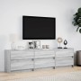 Mueble de TV con LED madera ingeniería gris Sonoma 180x34x50 cm en Muebles TV | Comprar online en Foru.es
