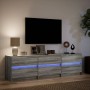Mueble de TV con LED madera ingeniería gris Sonoma 180x34x50 cm en Muebles TV | Comprar online en Foru.es