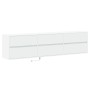 Mueble de TV de pared con LED blanco 180x31x45 cm en Muebles TV | Comprar online en Foru.es