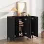 Aparador de madera de ingeniería negro 90x34x80 cm de vidaXL, Aparadores - Ref: Foro24-812502, Precio: 94,25 €, Descuento: %