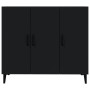 Aparador de madera de ingeniería negro 90x34x80 cm de vidaXL, Aparadores - Ref: Foro24-812502, Precio: 94,25 €, Descuento: %