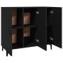Aparador de madera de ingeniería negro 90x34x80 cm de vidaXL, Aparadores - Ref: Foro24-812502, Precio: 94,25 €, Descuento: %