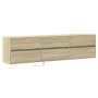 Mueble de TV de pared con LED roble Sonoma 180x31x45 cm en Muebles TV | Comprar online en Foru.es