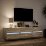 Mueble de TV de pared con LED roble Sonoma 180x31x45 cm en Muebles TV | Comprar online en Foru.es
