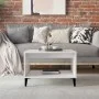 Weißer Couchtisch aus glänzendem Sperrholz 60x50x40 cm von vidaXL, Couchtisch - Ref: Foro24-812687, Preis: 47,41 €, Rabatt: %