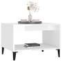 Mesa de centro madera contrachapada blanco brillo 60x50x40 cm de vidaXL, Mesas de centro - Ref: Foro24-812687, Precio: 47,96 ...
