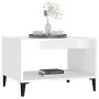 Mesa de centro madera contrachapada blanco brillo 60x50x40 cm de vidaXL, Mesas de centro - Ref: Foro24-812687, Precio: 47,41 ...