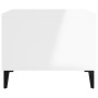 Mesa de centro madera contrachapada blanco brillo 60x50x40 cm de vidaXL, Mesas de centro - Ref: Foro24-812687, Precio: 47,96 ...