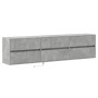 Mueble de TV de pared con LED gris hormigón 180x31x45 cm en Muebles TV | Comprar online en Foru.es
