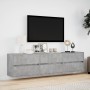 Mueble de TV de pared con LED gris hormigón 180x31x45 cm en Muebles TV | Comprar online en Foru.es