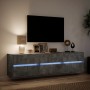 Mueble de TV de pared con LED gris hormigón 180x31x45 cm en Muebles TV | Comprar online en Foru.es