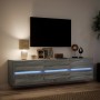 Mueble de TV de pared con LED gris Sonoma 180x31x45 cm en Muebles TV | Comprar online en Foru.es