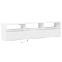 Mueble de TV de pared con LED blanco 180x31x45 cm en Muebles TV | Comprar online en Foru.es