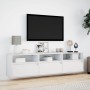 Mueble de TV de pared con LED blanco 180x31x45 cm en Muebles TV | Comprar online en Foru.es