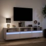 Mueble de TV de pared con LED blanco 180x31x45 cm en Muebles TV | Comprar online en Foru.es