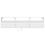 Mueble de TV de pared con LED blanco 180x31x45 cm en Muebles TV | Comprar online en Foru.es
