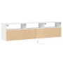 Mueble de TV de pared con LED blanco 180x31x45 cm en Muebles TV | Comprar online en Foru.es