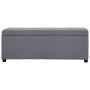 Banco con espacio de almacenaje 116 cm poliéster gris claro en Bancos para recibidores y almacenamiento | Comprar online en Foru
