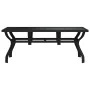 Mesa de jardín acero y vidrio negro 180x80x70 cm de vidaXL, Mesas de jardín - Ref: Foro24-318769, Precio: 188,60 €, Descuento: %