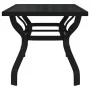 Mesa de jardín acero y vidrio negro 180x80x70 cm de vidaXL, Mesas de jardín - Ref: Foro24-318769, Precio: 188,60 €, Descuento: %