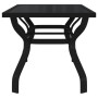 Mesa de jardín acero y vidrio negro 180x80x70 cm de vidaXL, Mesas de jardín - Ref: Foro24-318769, Precio: 191,88 €, Descuento: %