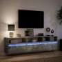 Mueble de TV de pared con LED gris hormigón 180x31x45 cm en Muebles TV | Comprar online en Foru.es