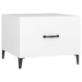Mesa de centro con patas de metal blanco 50x50x40 cm de vidaXL, Mesas de centro - Ref: Foro24-812726, Precio: 39,10 €, Descue...