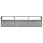 Mueble de TV de pared con LED gris hormigón 180x31x45 cm en Muebles TV | Comprar online en Foru.es