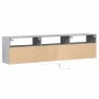 Mueble de TV de pared con LED gris hormigón 180x31x45 cm en Muebles TV | Comprar online en Foru.es