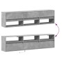 Mueble de TV de pared con LED gris hormigón 180x31x45 cm en Muebles TV | Comprar online en Foru.es