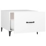 Mesa de centro con patas de metal blanco 50x50x40 cm de vidaXL, Mesas de centro - Ref: Foro24-812726, Precio: 39,10 €, Descue...