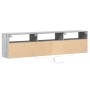 Mueble de TV de pared con LED gris Sonoma 180x31x45 cm en Muebles TV | Comprar online en Foru.es
