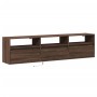 Mueble de TV de pared con LED marrón roble 180x31x45 cm en Muebles TV | Comprar online en Foru.es