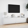 Mueble de TV de pared con LED blanco 180x31x38 cm en Muebles TV | Comprar online en Foru.es