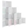 Estantería infantil de cubos con 10 compartimentos blanco PP de vidaXL, Zapateros y organizadores de calzado - Ref: Foro24-34...