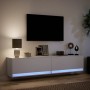 Mueble de TV de pared con LED blanco 180x31x38 cm en Muebles TV | Comprar online en Foru.es
