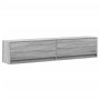 Mueble de TV de pared con LED gris Sonoma 180x31x38 cm en Muebles TV | Comprar online en Foru.es