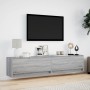 Mueble de TV de pared con LED gris Sonoma 180x31x38 cm en Muebles TV | Comprar online en Foru.es