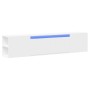 Mueble de TV de pared con luz LED blanco 180x31x39,5 cm en Muebles TV | Comprar online en Foru.es