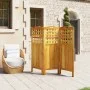 Biombo de 3 paneles de madera maciza de acacia 121,5x2x115 cm de vidaXL, Divisores de ambientes - Ref: Foro24-318546, Precio:...
